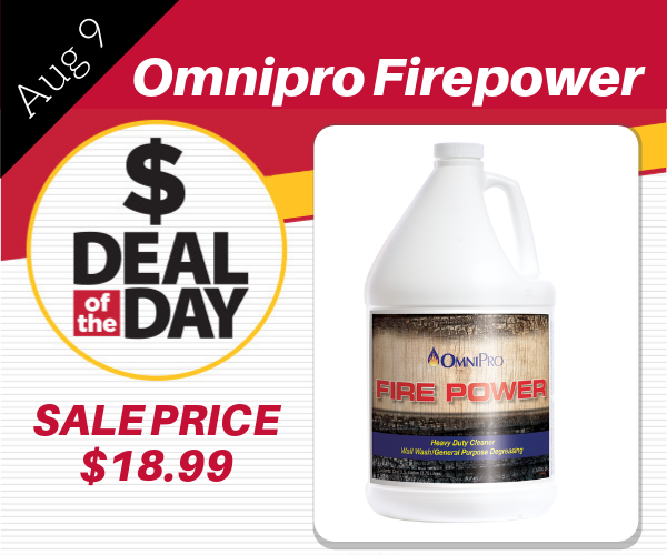 Omnipro Degreaser, Firepower soot remover, 1 gallon.